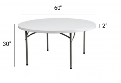 5 Round Party Tables