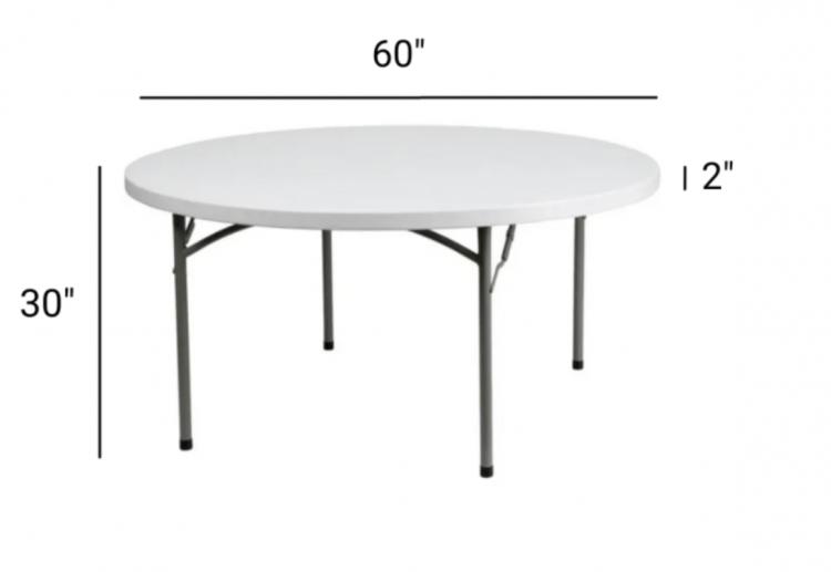 5' Round Party Tables